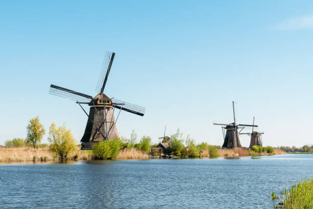 istock Traditional Dutch windmills, at Kinderdijk in Netherlands 1399960349
