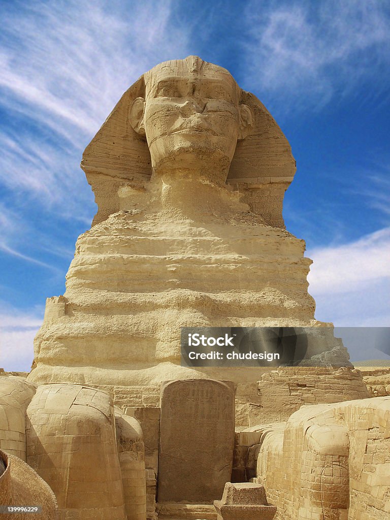 sphinx1 The great Sphinx up close in Egypt on a sunny day. The Sphinx Stock Photo