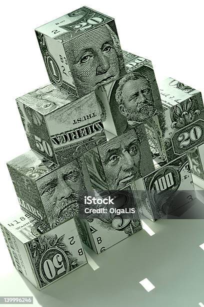Money Pyramidfinancial Concept Stock Photo - Download Image Now - Abundance, Animal Markings, Arrangement