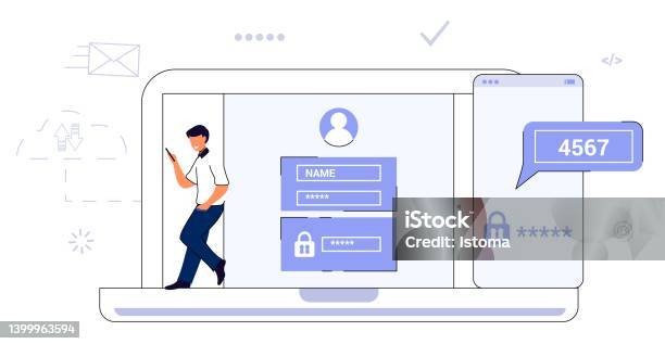 2fa Two Factor Authentication Password Secure Notice Login Verification ...