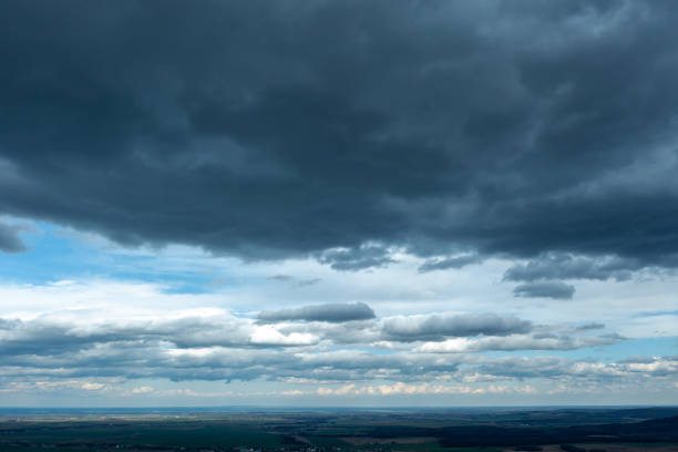 istock Background of dark clouds before a thunder storm 1399967394