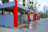 Self-service car wash, fast automatic car wash, many places