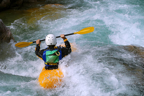 istock Kayaking on the rapids of river 139996779