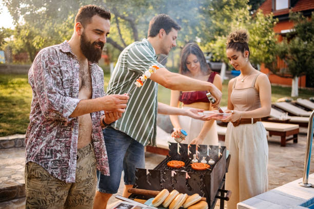 istock Barbecue by the pool 1399968119