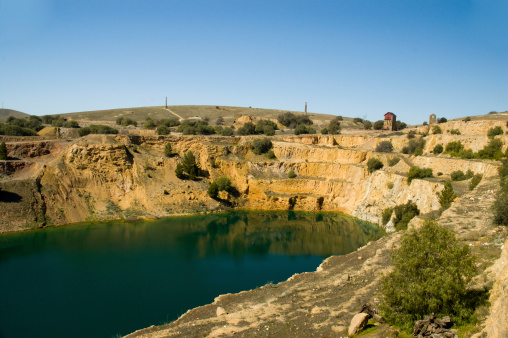 The open cut mine in Burra, South Australia.