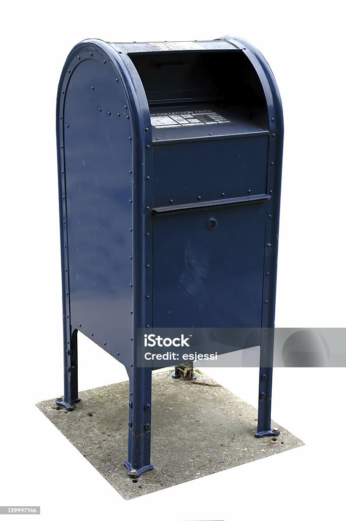 Mailbox a mailbox dropbox, isolated Blue Stock Photo