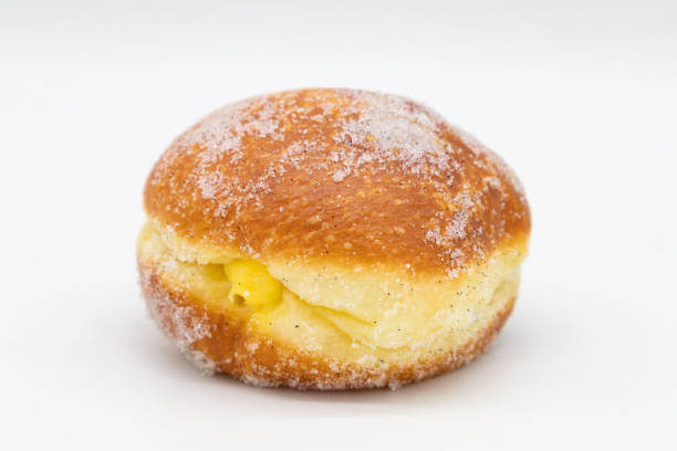 istock Stuffed Key Lime Filling Donut on a White Background 1399971772