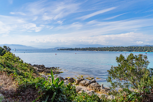 View from the island Saint honorat on Sainte marguerite.