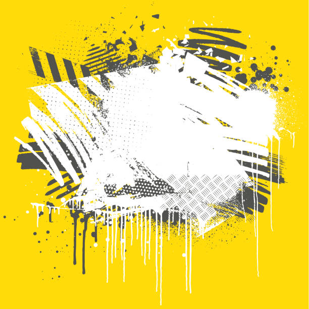 yellow white gray grunge graffiti vector vector art illustration