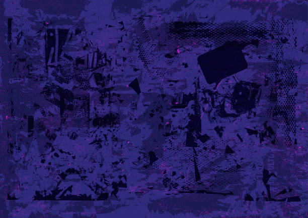 ilustraciones, imágenes clip art, dibujos animados e iconos de stock de texturas y patrones de grunge púrpura fondo vectorial - color image pen city life art