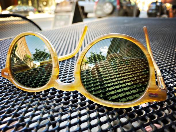 istock Sunglasses on a Wire Picnic Table 1399988810
