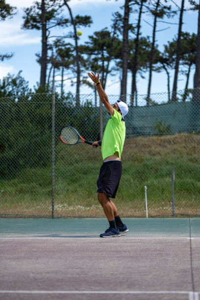istock Tennis player performing a service 1399989544