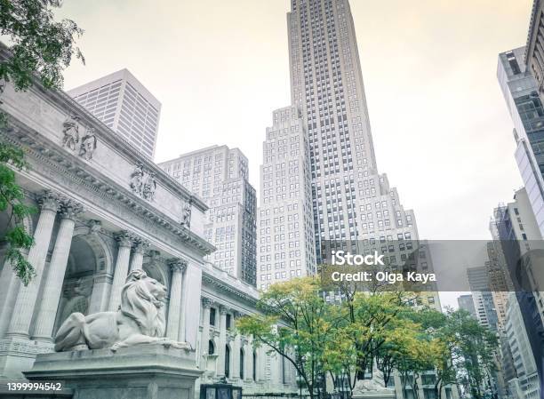 Manhattan Stock Photo - Download Image Now - Bryant Park, New York Public Library, USA