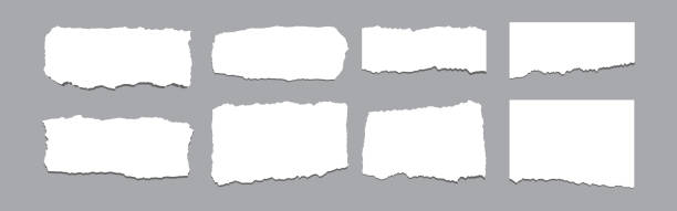 paper torns set vector - kağıt stock illustrations