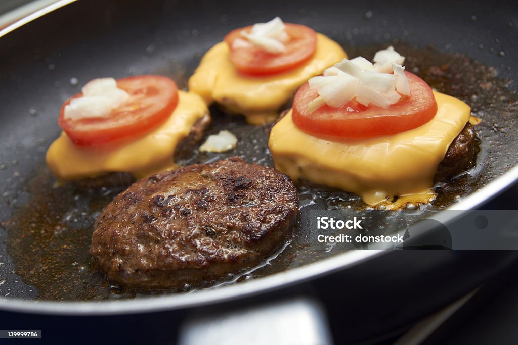 Burger Burger in a pan Beef Stock Photo