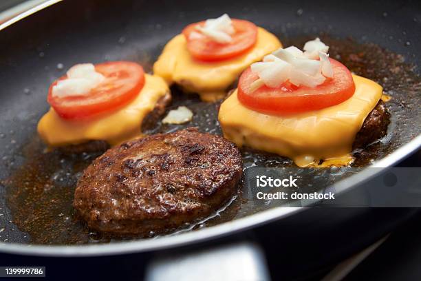 Burger Stock Photo - Download Image Now - Beef, Burger, Cheddar Cheese