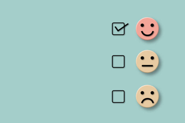istock Customer evaluation or positive feedback concept rating. Check mark to select happy smile face. 1400004833