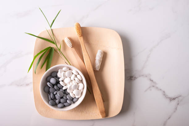 istock Sustainable Dental Care, Bamboo Toothbrushes and Floss, Chewable Toothpaste Tablets 1400008478