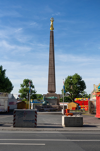 Luxembourg city, May 2022.  Granite obelisk and war memorial nicknamed \