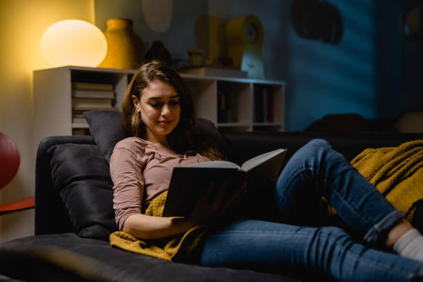 istock woman relaxing at home 1400011406
