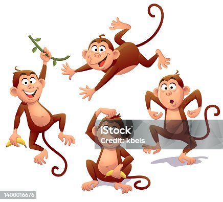 istock Cheerful Monkeys 1400016676