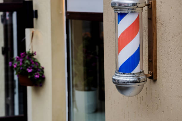 istock vintage barber shop pole 1400016786