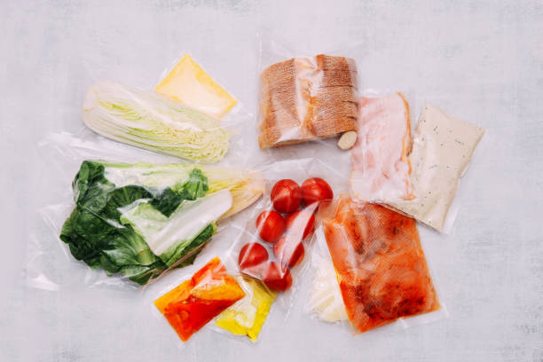 istock Salad dinner set: chicken, lettuce, tomatoes, peking cabbage, cheese, bacon, bread, olive oil sauces and spices. A set for delivering food for dinner on a white background. I cook at home. 1400016867