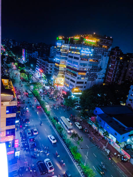 istock Dhaka city night on a busy road 1400017969
