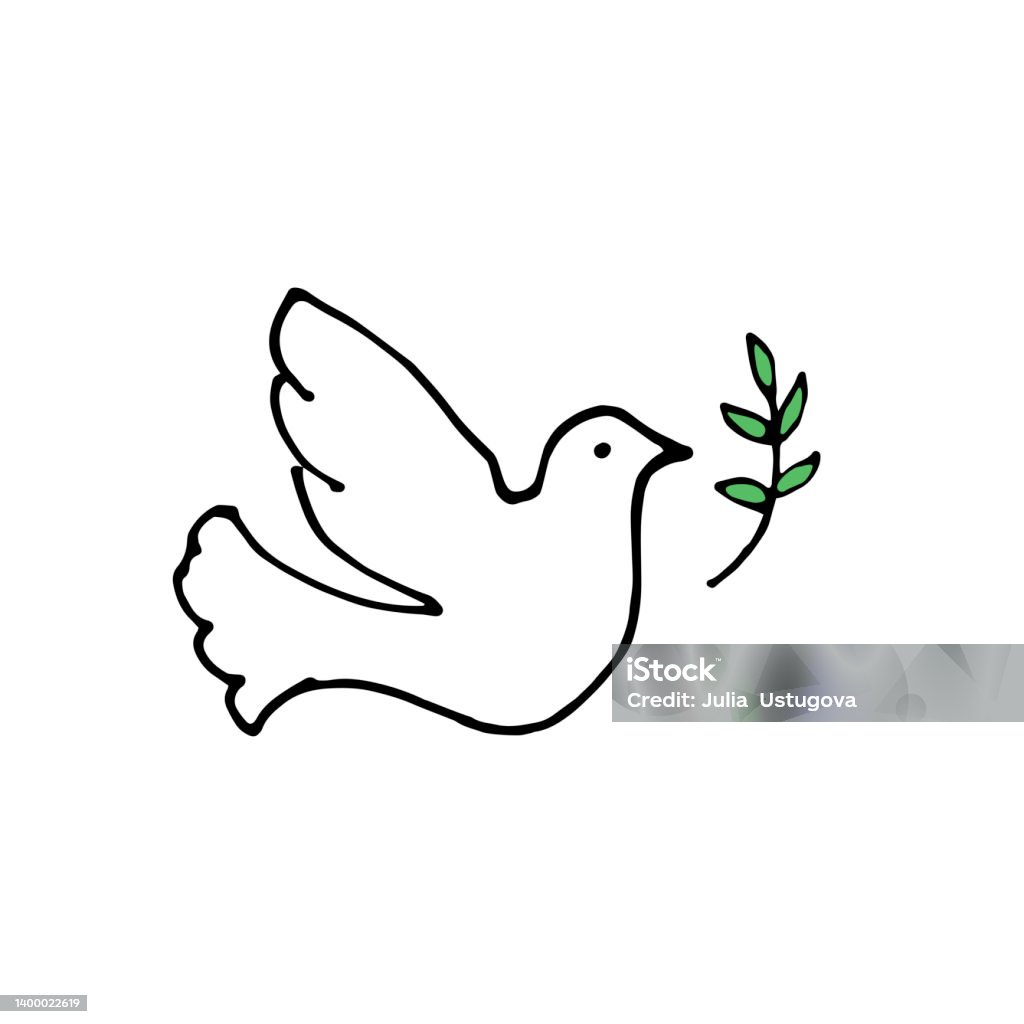 Bộ Doodle Dove Of Peace Chim Bồ Câu Vectơ Trắng Hình minh họa Sẵn ...