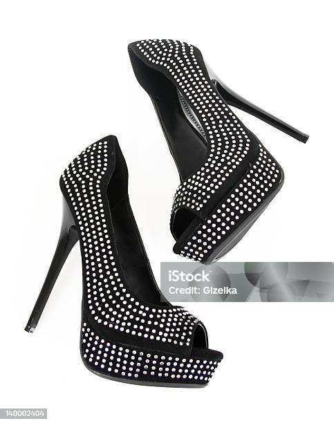 Crystal Covered Peep Toe Pumps Stock Photo - Download Image Now - Cut Out, High Heels, Beauty