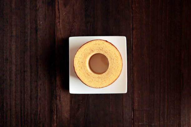 istock Eat Baumkuchen as a wedding gift at the table during tea time 1400025855
