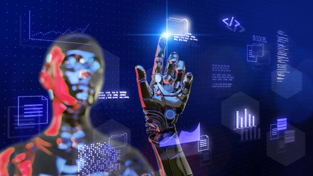 istock AI robot process automation RPA  security cloud digital technology. futuristic background 3D robot artificial intelligence global online network virtual communication IoT VPN cybersecurity, security platform programming 1400026567