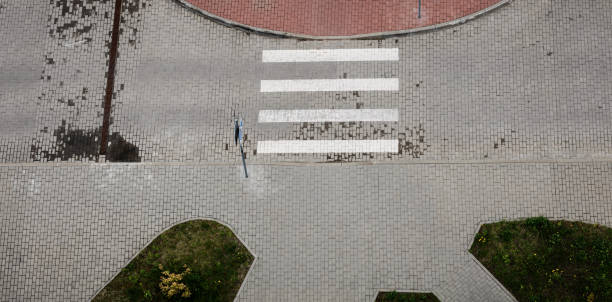 istock top view on pedestrian crossing. 1400027326