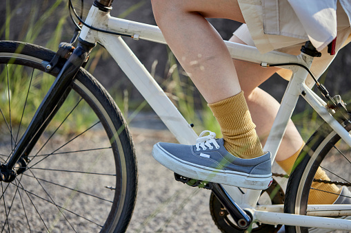 A  woman who enjoys cycling  herself