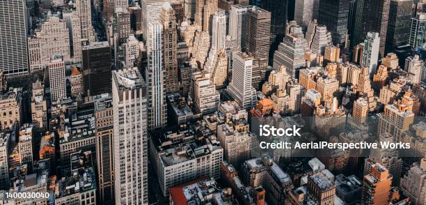 Aerial View Of Manhattan Stock Photo - Download Image Now - New York City, New York State, Aerial View