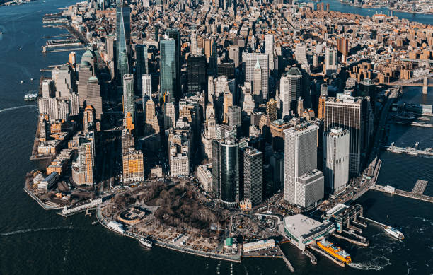 istock Aerial View of Downtown Manhattan / NYC 1400030113