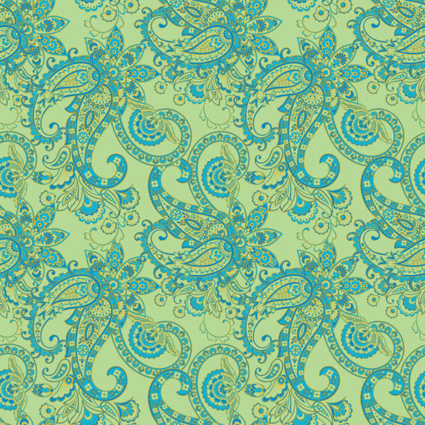 istock Seamless pattern with paisley ornament. Ornate floral decor. Vector illustration 1400030576