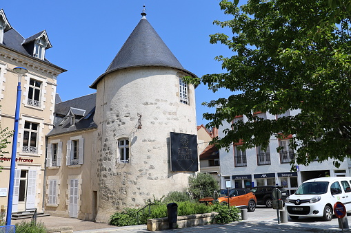 Typical house, exterior view, town of Montluçon, Allier department, France