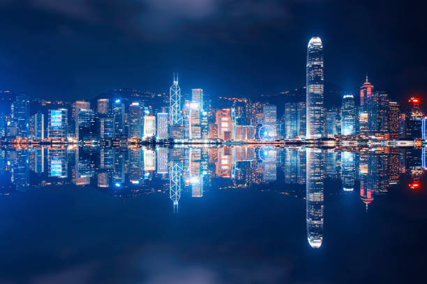 istock Hong Kong panorama in the evening 1400039329