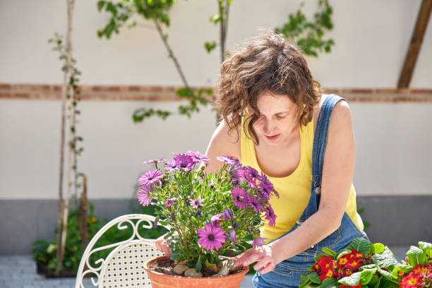 istock woman caring for plants 1400040303