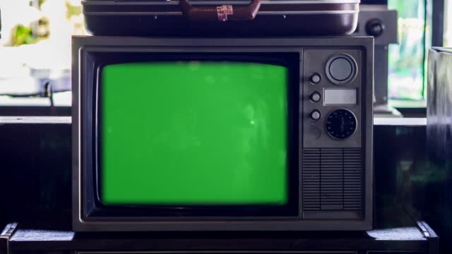Tv vintage green screen