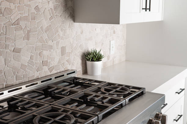 istock Modern kitchen with gas stove 1400043441