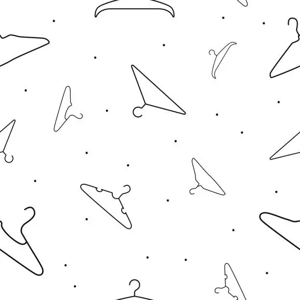 Vector illustration of Vector flat hand drawn seamless pattern