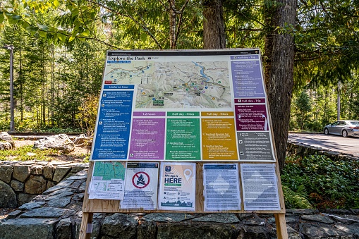 North Cascades NP, WA, USA - August 18, 2021: The Newhalem Area Trails