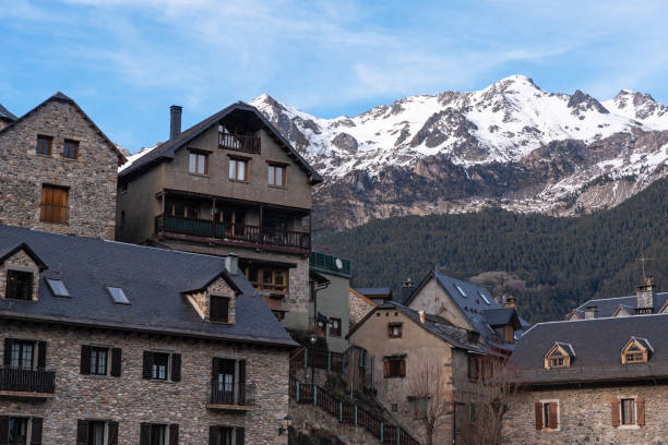 istock Sallent de Gallego and border mountains 1400051366