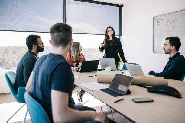 istock Group of start up workers having a meeting 1400051461