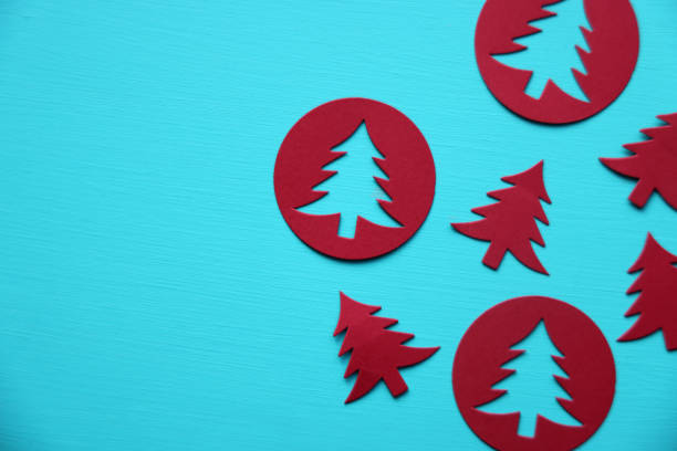 Christmas and New Year blue Background