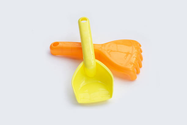 istock Summer toys beach on white background. 1400057531