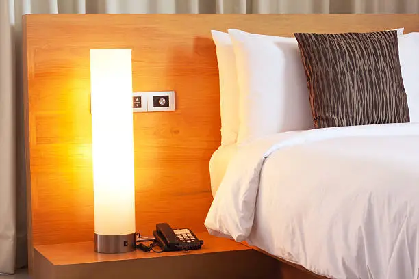 simply lamp in simply luxury style bed