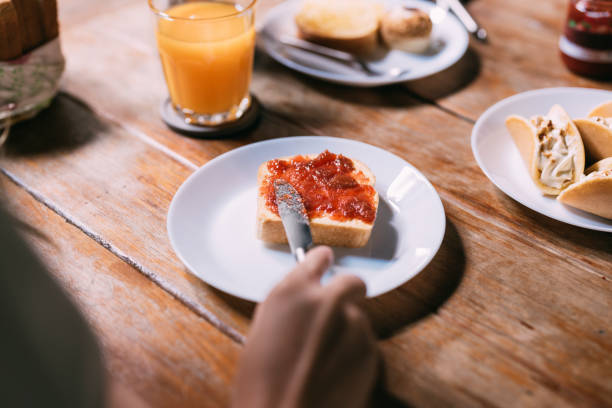 istock Piece Of Bread With Jam 1400060830